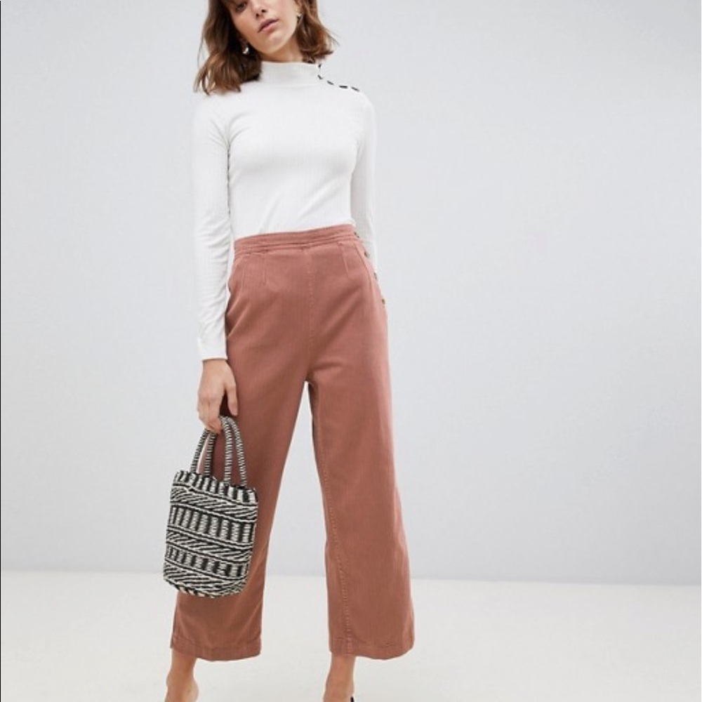 Free People Clean Mod Cropped Wide Leg Pant (new)